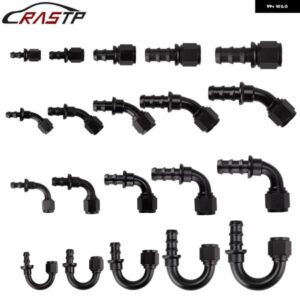 AN4/AN6/AN8/AN10/AN12 ストレート 0/45/90/180 度メス型スイベル プッシュ ロック ホースエンド フィッティング オイル燃料 ホースエンド アダプター