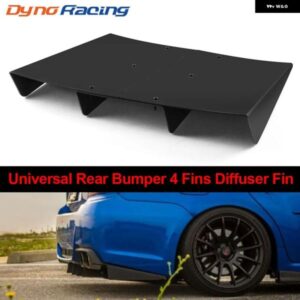 22インチ X 21インチ ABS 汎用 リア バンパー 4フィン ディフューザー フィン ブラック カースポイラー デコレーションフィン