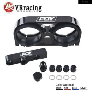 ツイン燃料 ポンプ ブラケット ビレット アルミ アセンブリ アウトレット マニホールド ブラック 044 燃料 ポンプ PQY VR-LD2642-QY