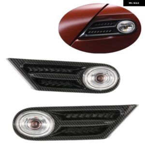 車側 インジケーター ライトフェンダーマーカーカーボンブラック BMW MINI R56 R57 R58 R59 2007-2013 シグナルライト #63137260202 63137260201