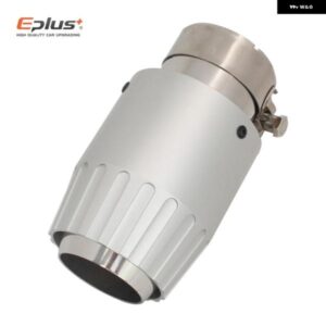 アルミ製車用マフラーチップ 汎用 シルバーマフラーエンドデコレーション 複数サイズ ファイター エンジン スタイル