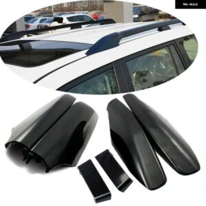 ブラック ABS ルーフラックバーレールエンド カバー シェル 4個 トヨタ ランドクルーザー プラド FJ120 2003 - 2006 - 09