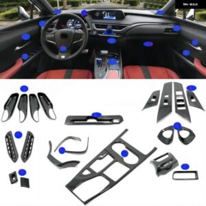 車内ドアウィンドウリフトスイッチ フレーム ギア トリム フロントACエア アウトレット フレーム カバー キット レクサスUX 200 250H 2019 - 21