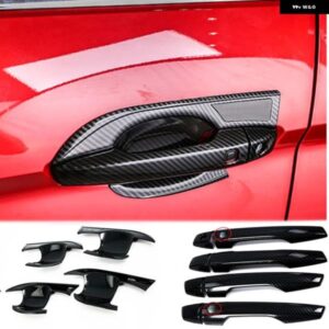 アクセサリー 三菱 エクリプスクロス 2018 ABS カーボン 外装 サイド ドアハンドル とハンドルボウルカバー トリム 装飾