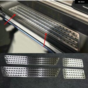 VW フォルクスワーゲン トランスポーター T6 カラベル 2017-2018 ステンレス ドアシル スカッフプレート スレッショルドプレートカバー 4個