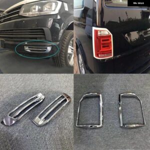 VW フォルクスワーゲン トランスポーター T6 カラベル 17-18 クローム フロント リア リフレクター フォグライト ランプ カバー トリム フォグライト バンパ