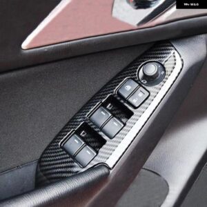 4個車 コントロール スイッチ パネル トリム カーボンフィットメント マツダ3アクセラ2017自動車内装 アクセサリーモールディング