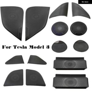 テスラ モデル3 2019 2020 アクセサリー フロントコラム ルーフ ホーン フード モデル3 スピーカー カバー 装飾 スパンコール モデルスリー カー