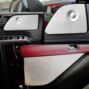 リンカーン アビエーター 2020 2021 カー スタイリング ステンレス カードア オーディオ スピーカー オートツイーター 装飾 カバー トリム 3D ステッカー