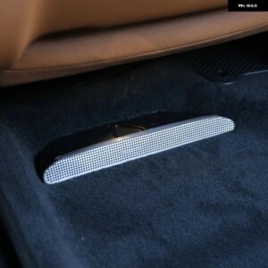 BMW 3 5 6シリーズ ステンレス シルバー ブラック シート AC ヒーター フロア エアコン ダクト ベント アウトレット グリル カバー 2個