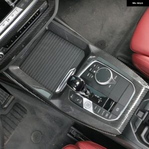 カーボン BMW X3 G01 2022 2023 車用 ギア シフト ノブ センターハンドブレーキカバー 内装自動車アクセサリー ステッカー トリム