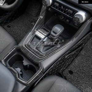 ABS ブラック ワイヤードローイング カー ギア シフト パネル フレーム カバー トリム トヨタ RAV4 2019 - 23 RAV 4 XA50 アクセサリー