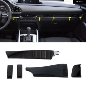 マツダ CX-30 CX30 2020 2021 ブラック インテリア ミドル パネル センター コントロール カバー トリム カーアクセサリーモールディングガーニッシュLHD