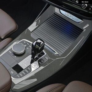 カーボン BMW X3 G01 X4 G02 2022 車用 ギア シフト ノブ センターハンドブレーキカバー 内装自動車アクセサリー ステッカー トリム