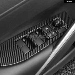 トヨタ カローラ クロス 2020 2021 2022 カー スタイリング ABS カーボン ドア ウィンドウ リフト ボタン スイッチ パネル カバー トリム ステッカー