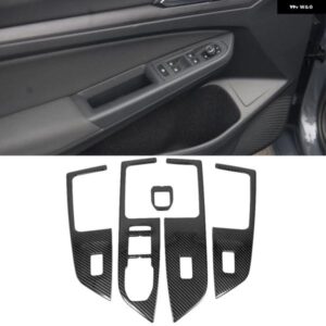 カーボン インテリア フォルクスワーゲン VW ゴルフ 8 MK8 2020 2021 LHD ウォーターカップカバー エアベント ウィンドウリフト スイッチ パネル トリム
