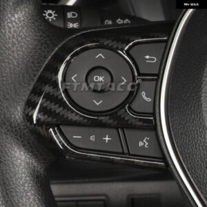 トヨタ カローラ クロス 2020 2021 2022 インテリア アクセサリー ステアリングホイール フレーム カバー トリム プラスチック イミテーションカーボン