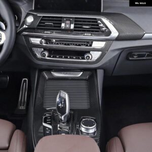 ABSカーボン BMW X3 G01 X4 G02 2018-20 車用 ギア シフト オート トリム デコレーション マルチメディアノブ フレーム カバー LHD
