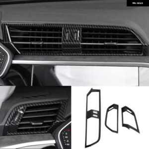カー スタイリング 車内センター コンソール エアコン 装飾 トリム サイドエア アウトレット フレーム 装飾 カバー アウディ Q3 2019 LHD