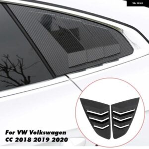 2個 車用サイド ABS デフレクター ベントウィンドウルーバー サイドスクープルーバーカバー トリム ステッカー フォルクスワーゲン アルテオン CC 2018 2019