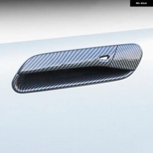 ABSクロームカーボン ドアハンドル カバー ドアハンドル アウター ボウル トリム フォルクスワーゲン ID.4 ID4 2021 - 23 LHD