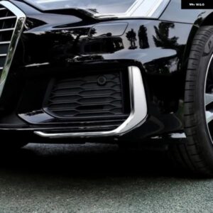 アウディ A6 C8 2019 - 22 ABS フロント バンパー フォグランプ ランプ アイリッド アイブロウ ストリップ カバー トリム アクセサリー 2個