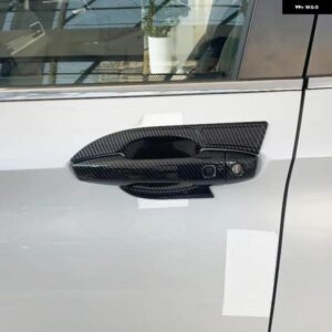 三菱 アウトランダー 2022 2023 2024 ABS カーボン 車アウターサイド ドアハンドル ボウルキャッチカバー トリム LHD