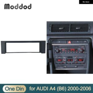 シングル 1DIN カー ラジオ フェイシア アウディ A4 B6 2000-2006 CD DVD ステレオ パネル ダッシュ フレーム マウント 取り付け トリム キット プレート