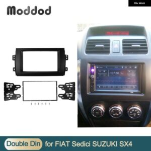 ダブルDINフェイシアSUI SX4 FIAT SEDICI ラジオ DVD ダッシュボード ステレオ パネル ダッシュ マウント インストール トリム キット フレーム ベゼル