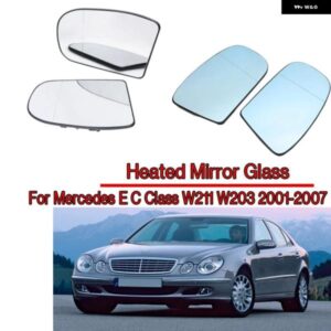サイドバックミラー ガラスヒーター防曇デフロストドアウィングミラー シート メルセデス ベンツ E C クラス W211 W203 01-07