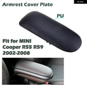 アームレスト リッド センター コンソール ストレージ ボックス カバー リッド 人工皮革 BMW ミニ クーパー R55 R59 2002-2008 ブラック グレー