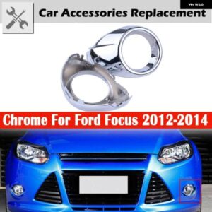 ライミングクローム フォグライト ランプ フレーム トリム ギルカバー フロント バンパー フォード フォーカス 2012-2014モデルカーアクセサリー
