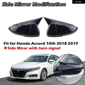 サイドミラー キャップウィングバックミラー カバー ホーンシェイプ ホンダ アコード10TH 2018-2022車 カスタム アクセサリー