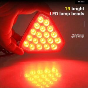 テールサードブレーキランプ フリッカーストップシグナルライト F1 スタイル トライアングル スポーティ リア バンパー パイロットライト BBA