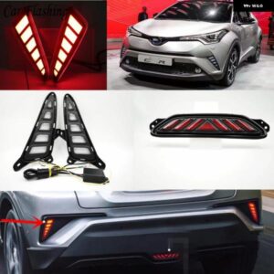 トヨタ C-HR CHR 2016 - 19 ターンイエローシグナル DRL 車用 LED デイタイム ランニングライト デイライトリアブレーキランプ付き