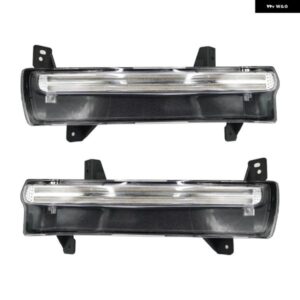 1ペア 車用 LED DRL ジープ コンパス 2017 - 20 デイタイム ランニングライト イエローウィンカーライト付き