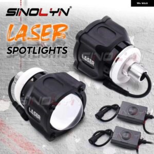 SINOLYN 82500LM LEDレーザースポットライト ハイビーム フォグランプ LEDライト 車用プロジェクターレンズ 車用 ヘッドランプ 防水 レトロフィット