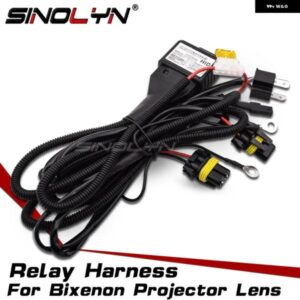 SINOLYN H4 9003 HB2 9004 9007 H13 リレー ハーネス バイ キセノン プロジェクターレンズ カーアクセサリー ハイロー コントロール 配線 12V 35W/55W