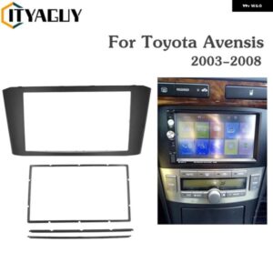 ダブルディンカー ラジオ フレーム トヨタ アベンシス 2003-2008 オートDVD パネル ダッシュ ステレオ プレーヤー アダプター フェイス ベゼル カバー