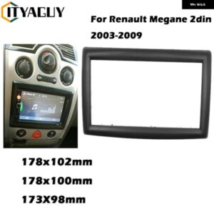 ダブル2DINカー ラジオ フェイシアRENAULT MEGANE II 2003-2009 フレーム ステレオ フェイシア パネル ダッシュ マウント キット アダプター ベゼル