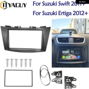 カーフェイシア ラジオ パネル SUI SWIFT 2011+ ダブルDIN フレーム アダプター プレート ERTIGA 2012+ ダッシュキット インストール コンソール カバー