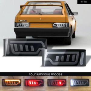 ペアLEDブレーキ テールライト ストップライトLADA 2109 2108 +ランニングウィンカーライトランプカー スタイリング アクセサリー付き