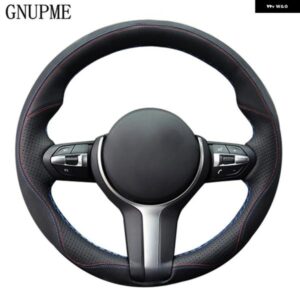 ブラック 本革 スエード車用 ステアリングホイール カバー BMW M スポーツ F30 F31 F34 X1 F07 X2 F10 F11 F25 F32 F33 F36 X3 F39 F48