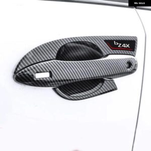 トヨタ BZ4X 2022 2023 ABS カーボン 車 ドアハンドル カバー トリム サイドドア グラブ ドアノブ ハンドルボウル 外装 12月