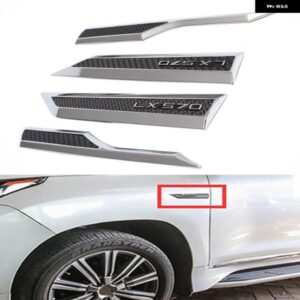 レクサス LX570 2016 - 19 - 2021 ドアデコレーション ステッカー ボディフェンダーブレード ステッカー シルバーバッジ カー スタイリング アクセサリー