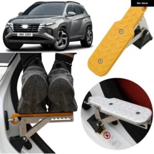 車用ドアステップ エクストラロング - 両足を サポート シャークタンクカーで紹介 ツーソン年式2004-2024 NX4 TL LM JM ステンレス