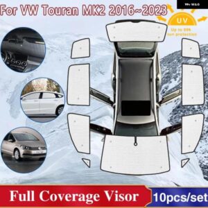 フォルクスワーゲン VW トゥーラン MK2 5T 2016~2023 フル フロントガラス サラウンドサンシェード サイドウィンドウ バイザー シャビーカーアクセサリー 20