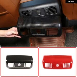 ABSカーボン/レッド車用リア エアコン 吹き出し口 装飾 フレーム ステッカー トヨタ タンドラ 2007-2021 リア エアコン 吹き出し口アクセサリー