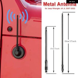 17CM/33CM メタルアンテナ ジープ ラングラー JK JL 2007-2022 車 外装 カスタム アクセサリー