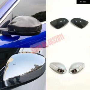 ジャガー F-PACE F PACE 2016-2018 ABS クローム/カーボン アウトサイドドア バックミラー レインアイブロウカバー アクセサリー 2個